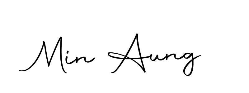 How to make Min Aung signature? Autography-DOLnW is a professional autograph style. Create handwritten signature for Min Aung name. Min Aung signature style 10 images and pictures png