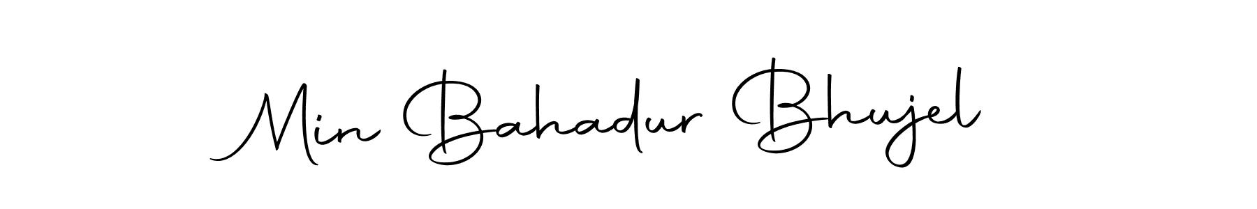 Use a signature maker to create a handwritten signature online. With this signature software, you can design (Autography-DOLnW) your own signature for name Min Bahadur Bhujel. Min Bahadur Bhujel signature style 10 images and pictures png