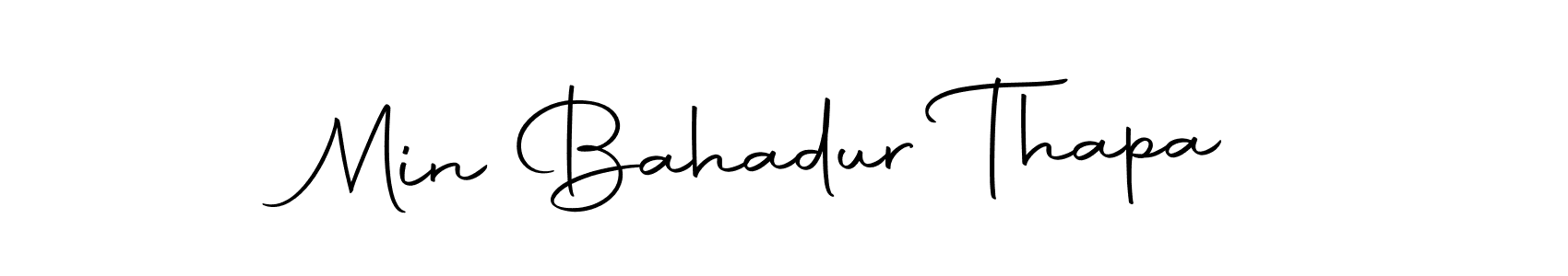 Create a beautiful signature design for name Min Bahadur Thapa. With this signature (Autography-DOLnW) fonts, you can make a handwritten signature for free. Min Bahadur Thapa signature style 10 images and pictures png