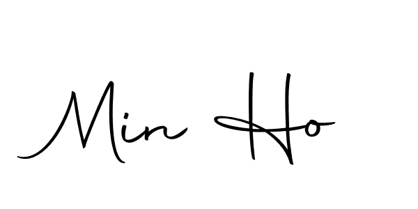 Create a beautiful signature design for name Min Ho. With this signature (Autography-DOLnW) fonts, you can make a handwritten signature for free. Min Ho signature style 10 images and pictures png