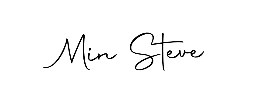 How to make Min Steve signature? Autography-DOLnW is a professional autograph style. Create handwritten signature for Min Steve name. Min Steve signature style 10 images and pictures png