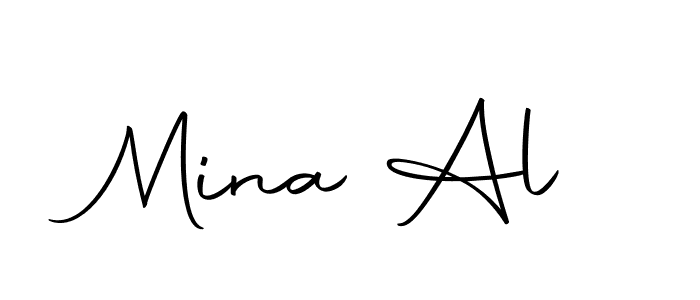 You should practise on your own different ways (Autography-DOLnW) to write your name (Mina Al) in signature. don't let someone else do it for you. Mina Al signature style 10 images and pictures png