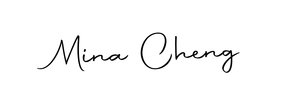 Design your own signature with our free online signature maker. With this signature software, you can create a handwritten (Autography-DOLnW) signature for name Mina Cheng. Mina Cheng signature style 10 images and pictures png