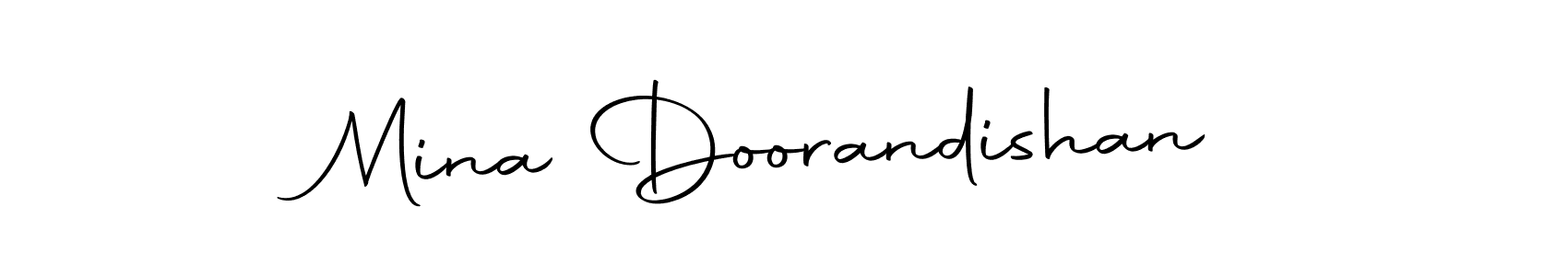 You should practise on your own different ways (Autography-DOLnW) to write your name (Mina Doorandishan) in signature. don't let someone else do it for you. Mina Doorandishan signature style 10 images and pictures png