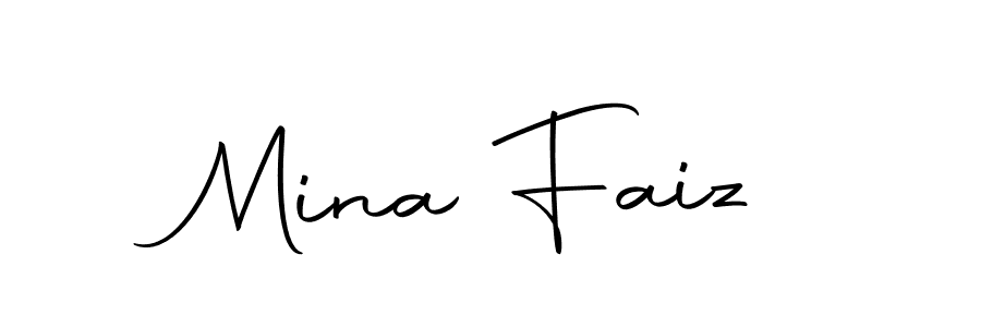 Design your own signature with our free online signature maker. With this signature software, you can create a handwritten (Autography-DOLnW) signature for name Mina Faiz. Mina Faiz signature style 10 images and pictures png