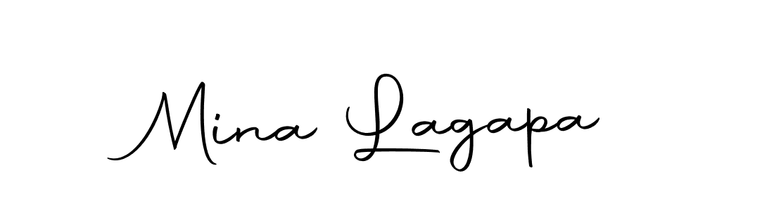 You should practise on your own different ways (Autography-DOLnW) to write your name (Mina Lagapa) in signature. don't let someone else do it for you. Mina Lagapa signature style 10 images and pictures png