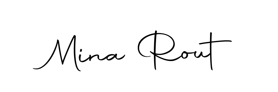 Use a signature maker to create a handwritten signature online. With this signature software, you can design (Autography-DOLnW) your own signature for name Mina Rout. Mina Rout signature style 10 images and pictures png