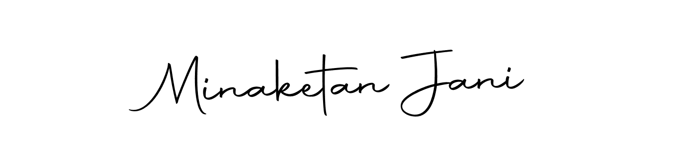 How to make Minaketan Jani name signature. Use Autography-DOLnW style for creating short signs online. This is the latest handwritten sign. Minaketan Jani signature style 10 images and pictures png