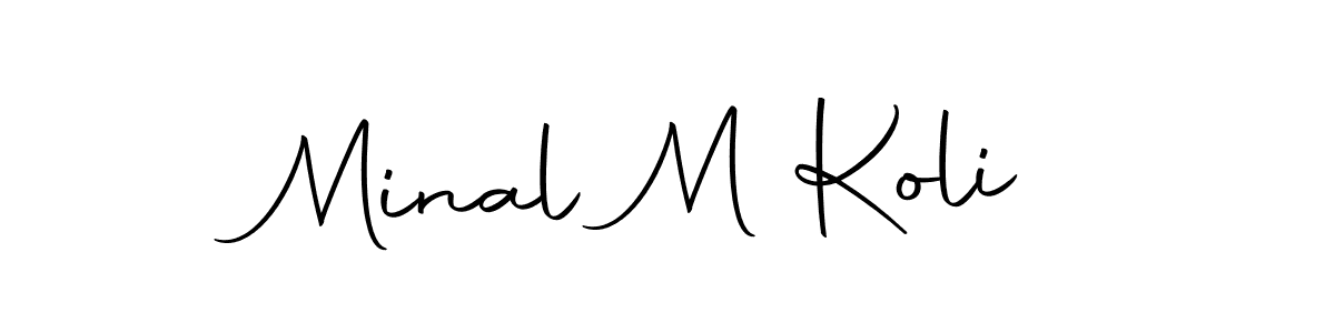 Make a beautiful signature design for name Minal M Koli. With this signature (Autography-DOLnW) style, you can create a handwritten signature for free. Minal M Koli signature style 10 images and pictures png