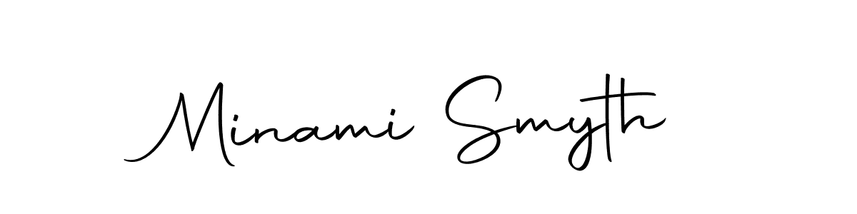 Create a beautiful signature design for name Minami Smyth. With this signature (Autography-DOLnW) fonts, you can make a handwritten signature for free. Minami Smyth signature style 10 images and pictures png