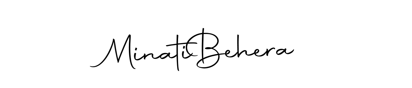 Design your own signature with our free online signature maker. With this signature software, you can create a handwritten (Autography-DOLnW) signature for name Minati  Behera. Minati  Behera signature style 10 images and pictures png