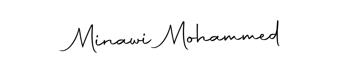 Design your own signature with our free online signature maker. With this signature software, you can create a handwritten (Autography-DOLnW) signature for name Minawi Mohammed. Minawi Mohammed signature style 10 images and pictures png