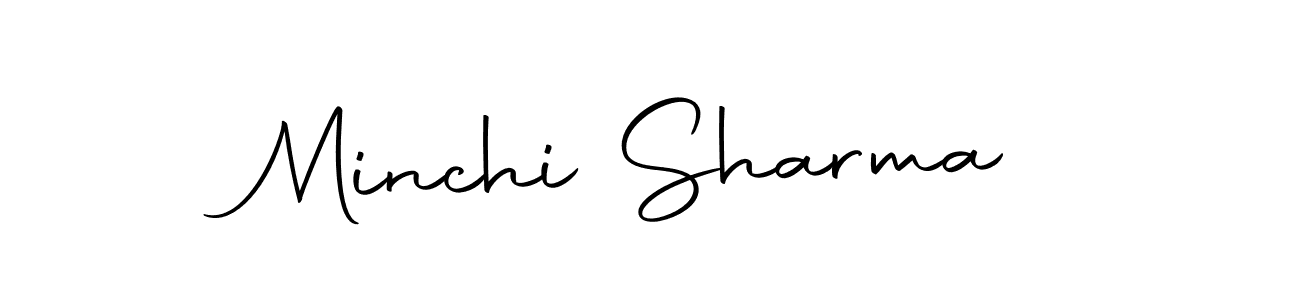 Make a beautiful signature design for name Minchi Sharma. With this signature (Autography-DOLnW) style, you can create a handwritten signature for free. Minchi Sharma signature style 10 images and pictures png