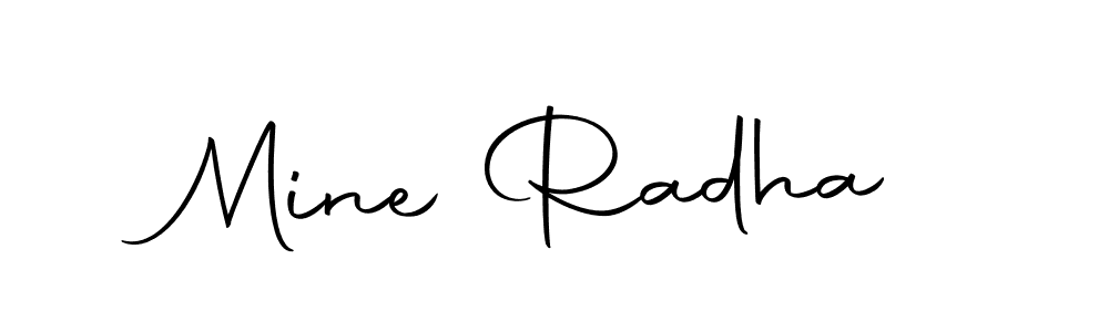 if you are searching for the best signature style for your name Mine Radha. so please give up your signature search. here we have designed multiple signature styles  using Autography-DOLnW. Mine Radha signature style 10 images and pictures png