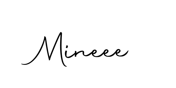 Create a beautiful signature design for name Mineee. With this signature (Autography-DOLnW) fonts, you can make a handwritten signature for free. Mineee signature style 10 images and pictures png