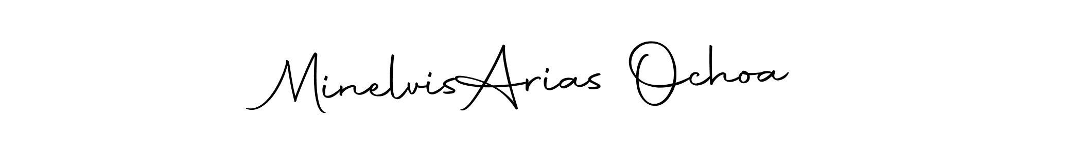 Create a beautiful signature design for name Minelvis  Arias Ochoa. With this signature (Autography-DOLnW) fonts, you can make a handwritten signature for free. Minelvis  Arias Ochoa signature style 10 images and pictures png