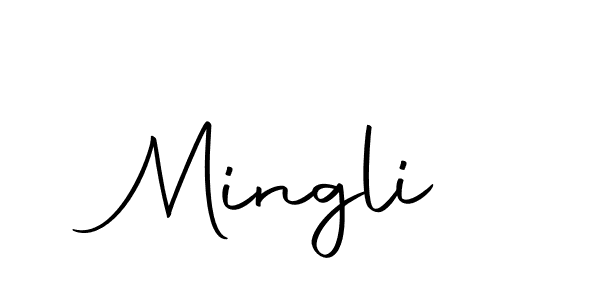 Design your own signature with our free online signature maker. With this signature software, you can create a handwritten (Autography-DOLnW) signature for name Mingli. Mingli signature style 10 images and pictures png