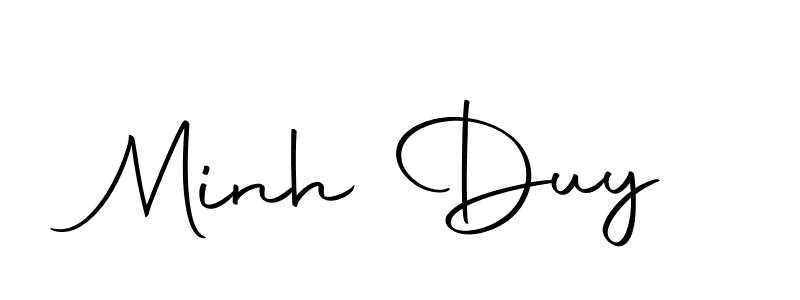 How to make Minh Duy name signature. Use Autography-DOLnW style for creating short signs online. This is the latest handwritten sign. Minh Duy signature style 10 images and pictures png