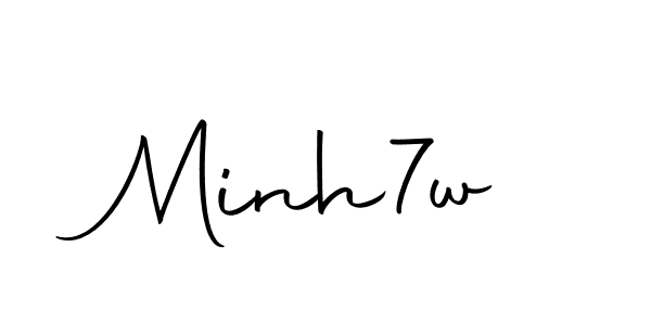 You should practise on your own different ways (Autography-DOLnW) to write your name (Minh7w) in signature. don't let someone else do it for you. Minh7w signature style 10 images and pictures png