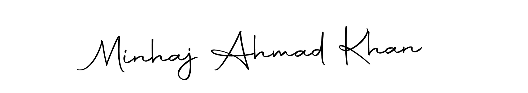 Design your own signature with our free online signature maker. With this signature software, you can create a handwritten (Autography-DOLnW) signature for name Minhaj Ahmad Khan. Minhaj Ahmad Khan signature style 10 images and pictures png