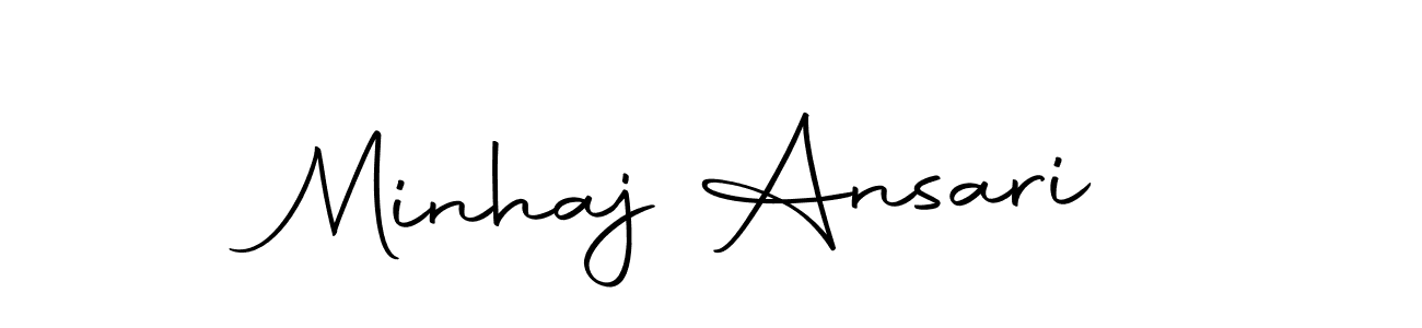 Also we have Minhaj Ansari name is the best signature style. Create professional handwritten signature collection using Autography-DOLnW autograph style. Minhaj Ansari signature style 10 images and pictures png