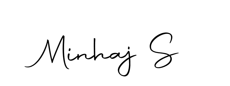 Create a beautiful signature design for name Minhaj S. With this signature (Autography-DOLnW) fonts, you can make a handwritten signature for free. Minhaj S signature style 10 images and pictures png