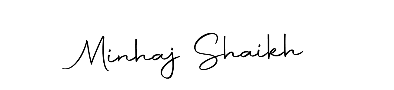 Create a beautiful signature design for name Minhaj Shaikh. With this signature (Autography-DOLnW) fonts, you can make a handwritten signature for free. Minhaj Shaikh signature style 10 images and pictures png