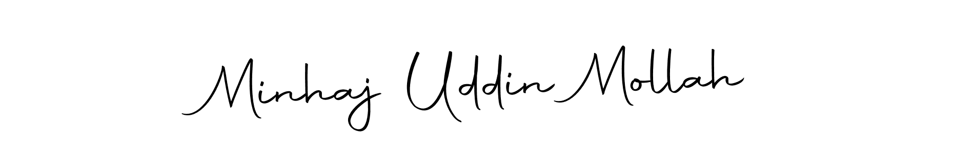 Make a beautiful signature design for name Minhaj Uddin Mollah. With this signature (Autography-DOLnW) style, you can create a handwritten signature for free. Minhaj Uddin Mollah signature style 10 images and pictures png