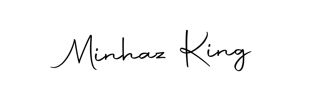 Use a signature maker to create a handwritten signature online. With this signature software, you can design (Autography-DOLnW) your own signature for name Minhaz King. Minhaz King signature style 10 images and pictures png