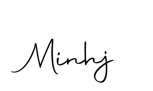 Make a beautiful signature design for name Minhj. With this signature (Autography-DOLnW) style, you can create a handwritten signature for free. Minhj signature style 10 images and pictures png