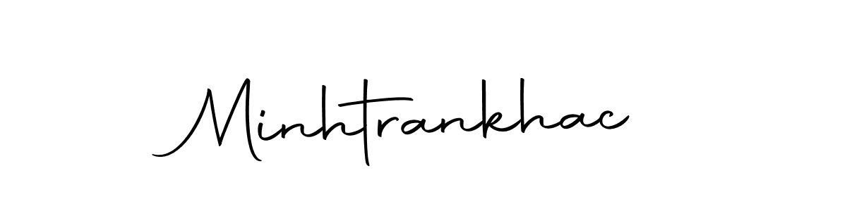 You should practise on your own different ways (Autography-DOLnW) to write your name (Minhtrankhac) in signature. don't let someone else do it for you. Minhtrankhac signature style 10 images and pictures png