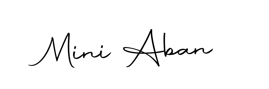 The best way (Autography-DOLnW) to make a short signature is to pick only two or three words in your name. The name Mini Aban include a total of six letters. For converting this name. Mini Aban signature style 10 images and pictures png