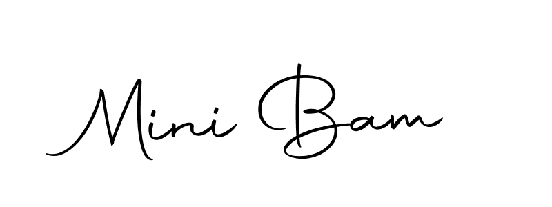 Make a beautiful signature design for name Mini Bam. With this signature (Autography-DOLnW) style, you can create a handwritten signature for free. Mini Bam signature style 10 images and pictures png