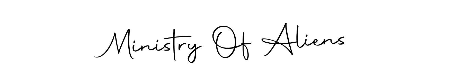 It looks lik you need a new signature style for name Ministry Of Aliens. Design unique handwritten (Autography-DOLnW) signature with our free signature maker in just a few clicks. Ministry Of Aliens signature style 10 images and pictures png