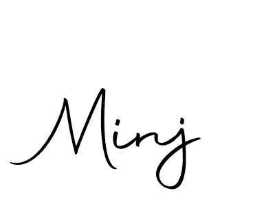 You should practise on your own different ways (Autography-DOLnW) to write your name (Minj) in signature. don't let someone else do it for you. Minj signature style 10 images and pictures png