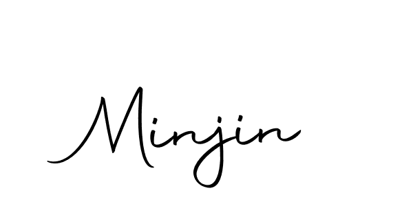 Make a beautiful signature design for name Minjin. With this signature (Autography-DOLnW) style, you can create a handwritten signature for free. Minjin signature style 10 images and pictures png
