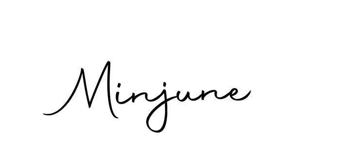 Make a beautiful signature design for name Minjune. With this signature (Autography-DOLnW) style, you can create a handwritten signature for free. Minjune signature style 10 images and pictures png