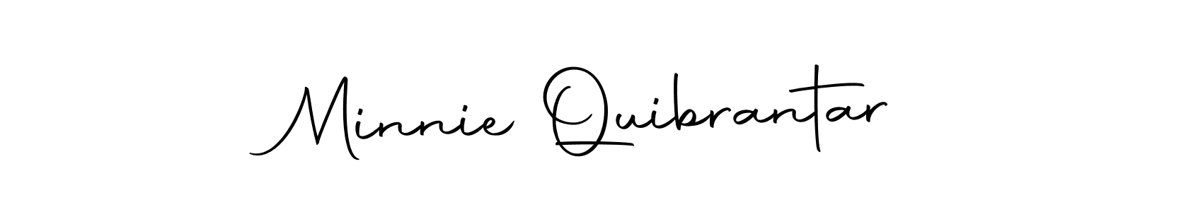 Create a beautiful signature design for name Minnie Quibrantar. With this signature (Autography-DOLnW) fonts, you can make a handwritten signature for free. Minnie Quibrantar signature style 10 images and pictures png