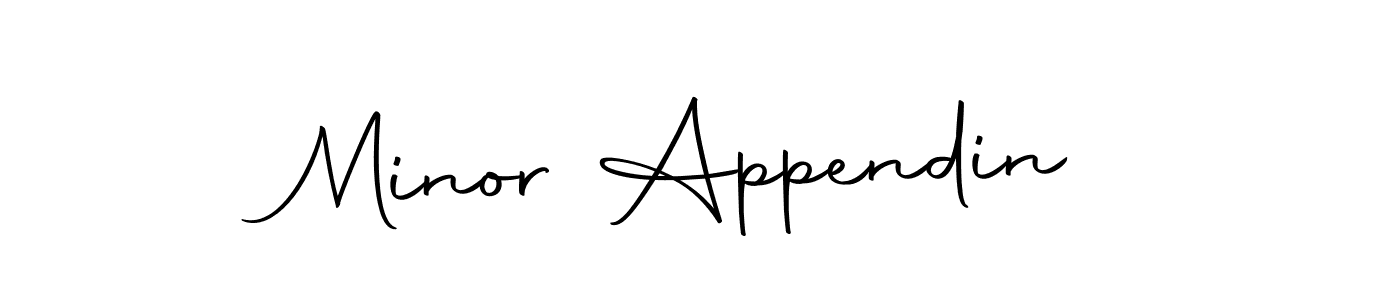 Check out images of Autograph of Minor Appendin name. Actor Minor Appendin Signature Style. Autography-DOLnW is a professional sign style online. Minor Appendin signature style 10 images and pictures png