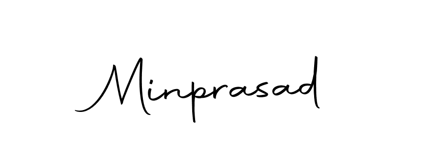 Design your own signature with our free online signature maker. With this signature software, you can create a handwritten (Autography-DOLnW) signature for name Minprasad. Minprasad signature style 10 images and pictures png