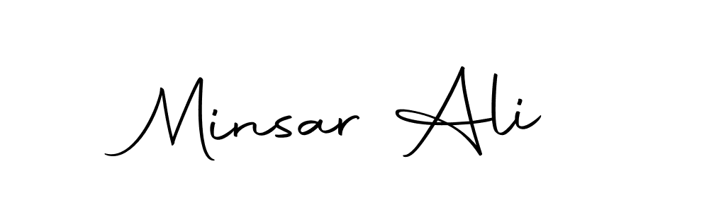 Create a beautiful signature design for name Minsar Ali. With this signature (Autography-DOLnW) fonts, you can make a handwritten signature for free. Minsar Ali signature style 10 images and pictures png