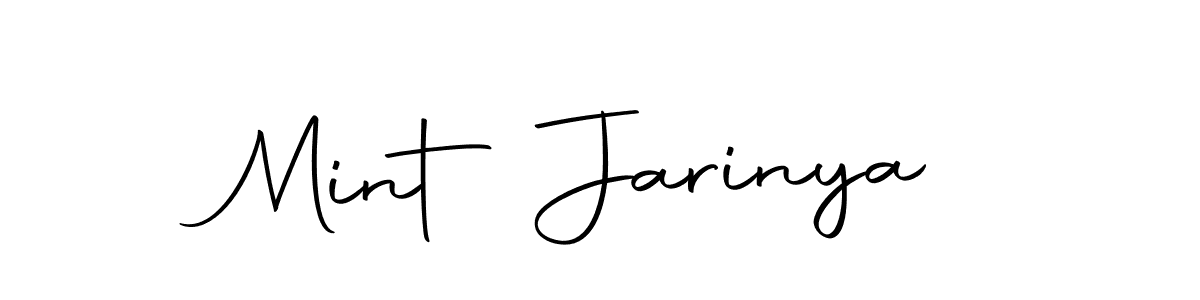 Mint Jarinya stylish signature style. Best Handwritten Sign (Autography-DOLnW) for my name. Handwritten Signature Collection Ideas for my name Mint Jarinya. Mint Jarinya signature style 10 images and pictures png