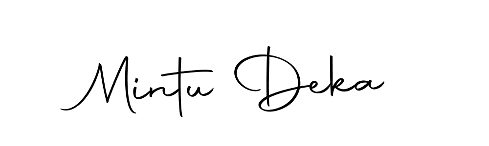 Create a beautiful signature design for name Mintu Deka. With this signature (Autography-DOLnW) fonts, you can make a handwritten signature for free. Mintu Deka signature style 10 images and pictures png