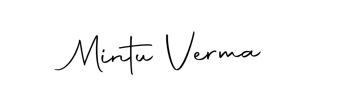 Make a beautiful signature design for name Mintu Verma. With this signature (Autography-DOLnW) style, you can create a handwritten signature for free. Mintu Verma signature style 10 images and pictures png