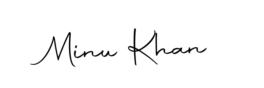 Make a beautiful signature design for name Minu Khan. With this signature (Autography-DOLnW) style, you can create a handwritten signature for free. Minu Khan signature style 10 images and pictures png