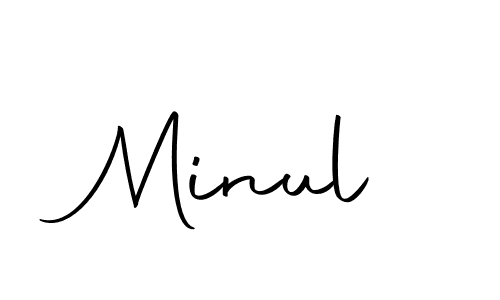 Minul stylish signature style. Best Handwritten Sign (Autography-DOLnW) for my name. Handwritten Signature Collection Ideas for my name Minul. Minul signature style 10 images and pictures png
