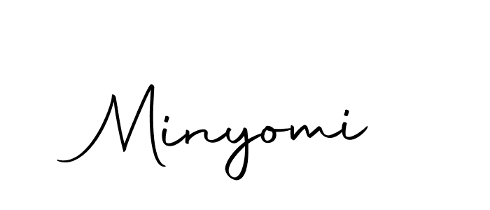 Design your own signature with our free online signature maker. With this signature software, you can create a handwritten (Autography-DOLnW) signature for name Minyomi. Minyomi signature style 10 images and pictures png