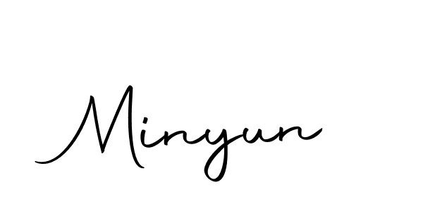 Make a beautiful signature design for name Minyun. With this signature (Autography-DOLnW) style, you can create a handwritten signature for free. Minyun signature style 10 images and pictures png