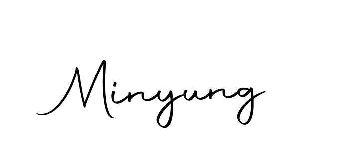 Use a signature maker to create a handwritten signature online. With this signature software, you can design (Autography-DOLnW) your own signature for name Minyung. Minyung signature style 10 images and pictures png