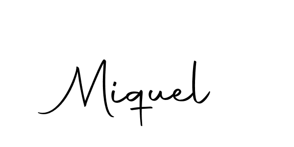 Make a beautiful signature design for name Miquel. With this signature (Autography-DOLnW) style, you can create a handwritten signature for free. Miquel signature style 10 images and pictures png